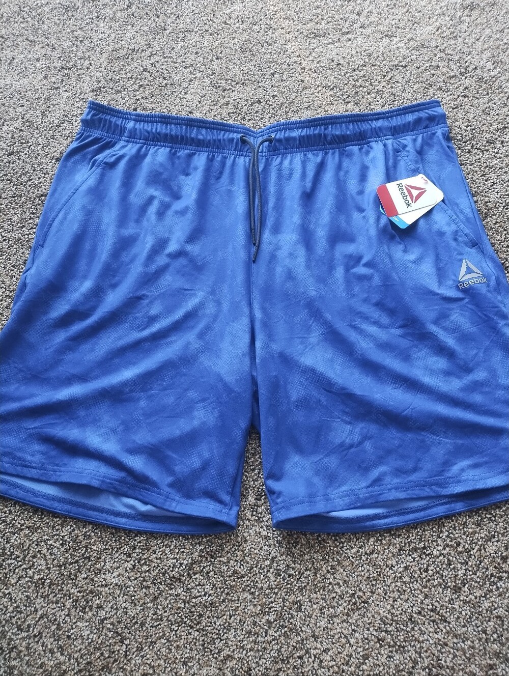 Reebok Men’s Royal Blue Athletic Mesh Training Shorts